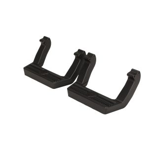 Carr Truck Step, Ld Step, Side Mount, Set of 2, Flat Step, Non-Extendable, Stationary, Powder Coated, Black, Aluminum, 15 Inch Length – 111251