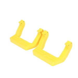 Carr Truck Step, Ld Step, Cab Mount, Multi-Fit, Set of 2, Flat Step, Non-Extendable, Stationary, Powder Coated, XP7 Safety Yellow, Aluminum – 114997