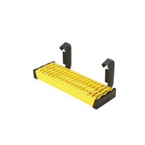 Carr Truck Step, Maxgrip, Rocker Panel Mount, Single, Flat Step, Non-Extendable, Stationary, Powder Coated, XP7 Yellow, Galvanized Steel – 138227-1