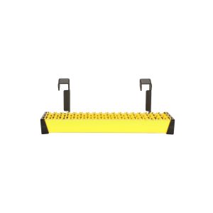 Carr Truck Step, Maxgrip, Rocker Panel Mount, Single, Flat Step, Non-Extendable, Stationary, Powder Coated, XP7 Yellow, Galvanized Steel – 138227-1