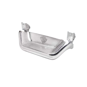 Carr Truck Step, GX2, Rocker Panel Mount, Flat Step, Non Extendable, Stationary, XM3 Polished, Silver, Aluminum, Set of 2 – 147102