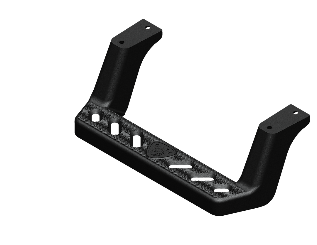 Carr Truck Step, Service Truck Box Mount, Single, Flat Step, Non Extendable, 500 Pound Weight Capacity, Stationary, Textured Powder Coated – 150101-1