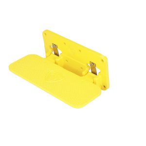 Carr Truck Step, Mega, Bolt-On Surface Mount, 14 X 6 Inch, Single, Flat Step, 500 Pound Capacity, Non-Extendable, Foldable, Powder Coated – 190007