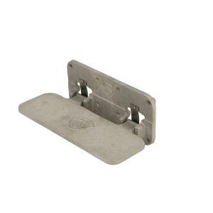 Carr Truck Step, Mega, 2 or 2-1/2 Inch Receiver Hitch Mount, 14 X 6 Inch, Single, Flat Step, 500 Pound Capacity, Non-Extendable, Foldable – 190015