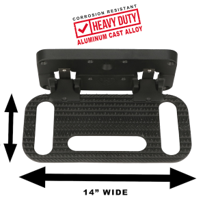 Carr Truck Step, HD Mega, Universal Mount on Flat Surface, Single, Flat 14 Inch Width X 8 Inch Depth Step, 500 Pound Capacity, Non-Extendable – 194001