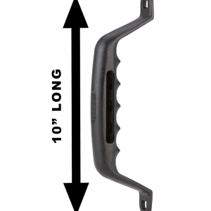 Carr Exterior Grab Bar, Powder Coated, Black, Aluminum, Bolt-On, With Molded Grip, Single – 200031
