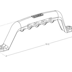 Carr Exterior Grab Bar, Polished, Aluminum, Bolt on, With Molded Grip, Single – 200032