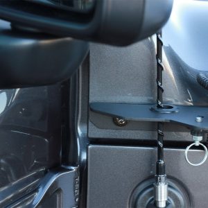 Carr Driving/ Fog Light Mounting Bracket, 180 Degree, Factory Cowl Mount, Mounts 3 Inch Light, Rotates 180 Degrees, With Antenna Cut Out – 210291