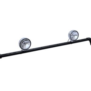 Carr Driving/ Fog Light Mounting Bar, Deluxe Series, Roof Mount, Mounts 7 Lights, Powder Coated, Black, Steel, Without Lights – 210341