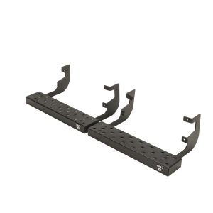 Carr Truck Step, Factory, Cab Mount, Direct-Fit, Set of 2, 20 Inch Flat Step, Non-Extendable, Stationary, Powder Coated Black Steel – 451001