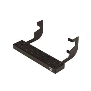 Carr Truck Step, Factory, Cab Mount, Direct-Fit, Single, 20 Inch Flat Step, Non-Extendable, Stationary, Powder Coated Black Steel – 451001-1
