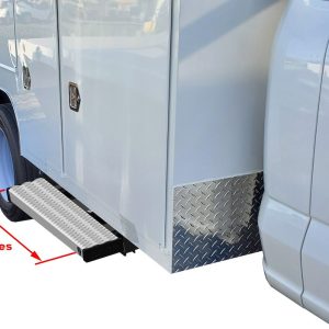 Carr Truck Step, Side Mount, Set of 2, Flat Tread Hand Free Design for Non-Slip Surface, 500 Pounds Weight Capacity, Extendable, Powder Coat – 503620