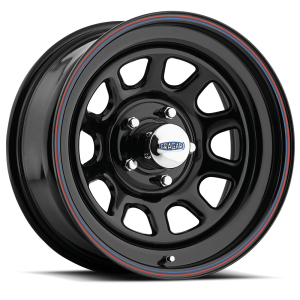 Carlstar Wheel, Black D Window 342, 15 Inch Diameter X 8 Inch Width, 5 X 114.3 Millimeter/ 5 X 4.50 Inch Bolt Pattern – 1527528565B