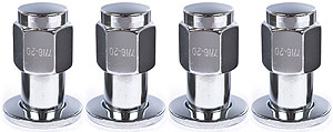 Carlstar Lug Nut, 7/16 Inch X 20 Thread Size, Mag Shank, Standard Shank, Chrome Plated, Steel, Set of 4 – A-27721-4