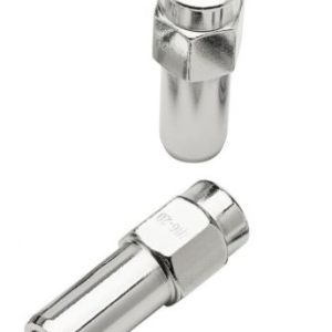 Carlstar Lug Nut, 7/16 Inch X 20 Thread Size, Mag Shank, Extra Long Shank, Chrome Plated, Steel, Set of 4, With Center Hole Washer – A-27881-4
