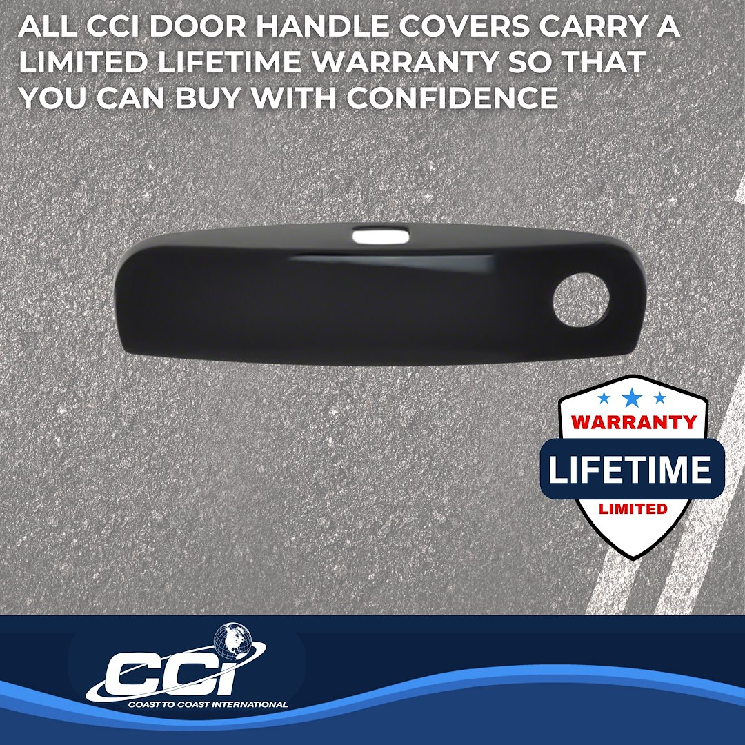 Coast to Coast Exterior Door Handle Cover, Gloss Black, ABS Plastic, With Door Handle Trim – DH6186B