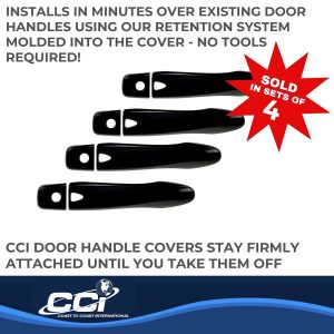 Coast to Coast Exterior Door Handle Cover, Black, ABS Plastic, With Door Handle Trim – DH6285B