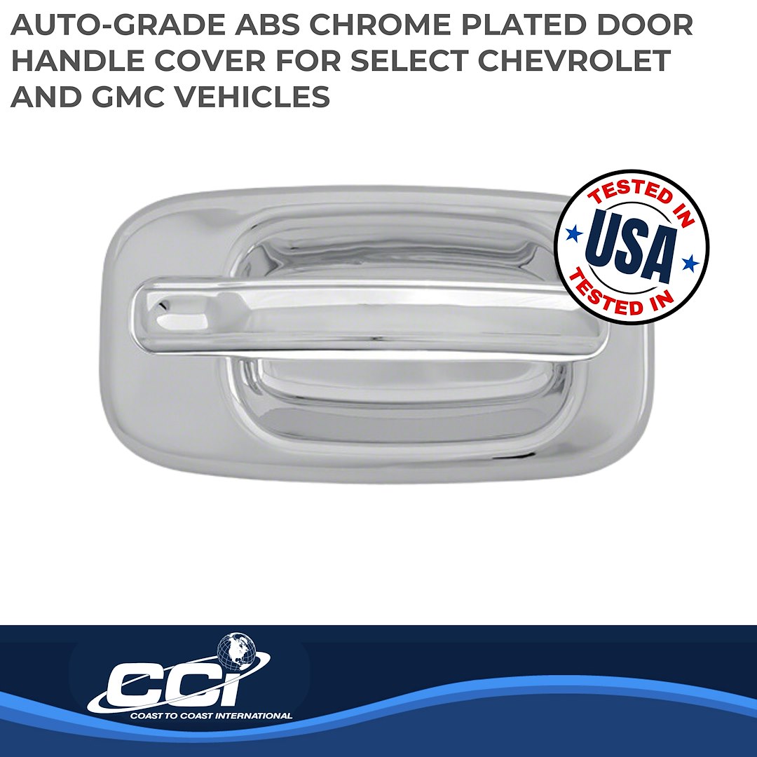Coast to Coast Exterior Door Handle Cover, Chrome Plated, ABS Plastic, With Door Handle Trim – CCIDH68102B
