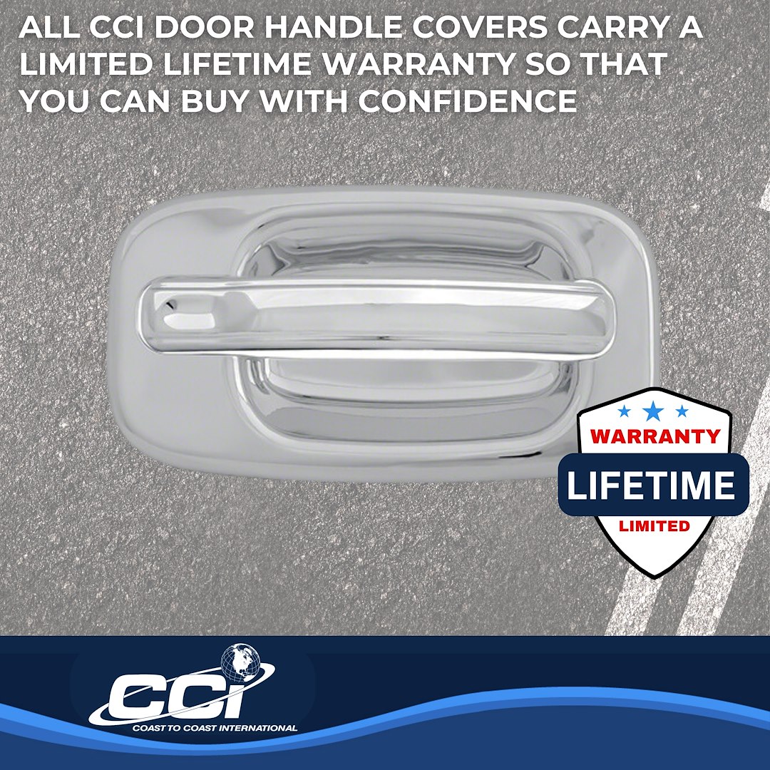 Coast to Coast Exterior Door Handle Cover, Chrome Plated, ABS Plastic, With Door Handle Trim – CCIDH68102B
