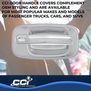 Coast to Coast Exterior Door Handle Cover, Chrome Plated, ABS Plastic, With Door Handle Trim – CCIDH68102B