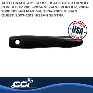 Coast to Coast Exterior Door Handle Cover, Gloss Black, ABS Plastic, Levers Only – CCIDH68524BBK