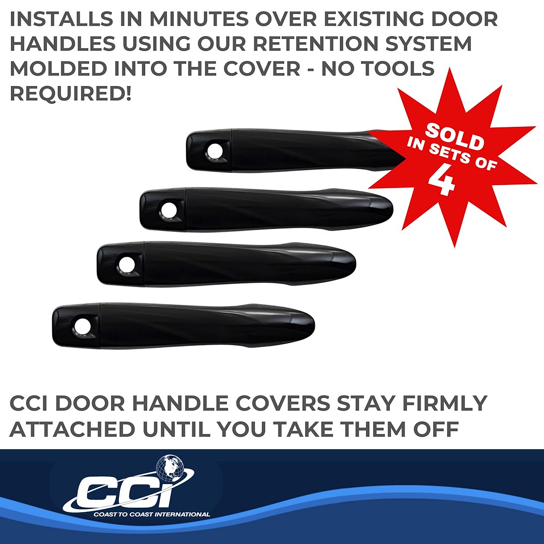 Coast to Coast Exterior Door Handle Cover, Gloss Black, ABS Plastic, Levers Only – CCIDH68524BBK