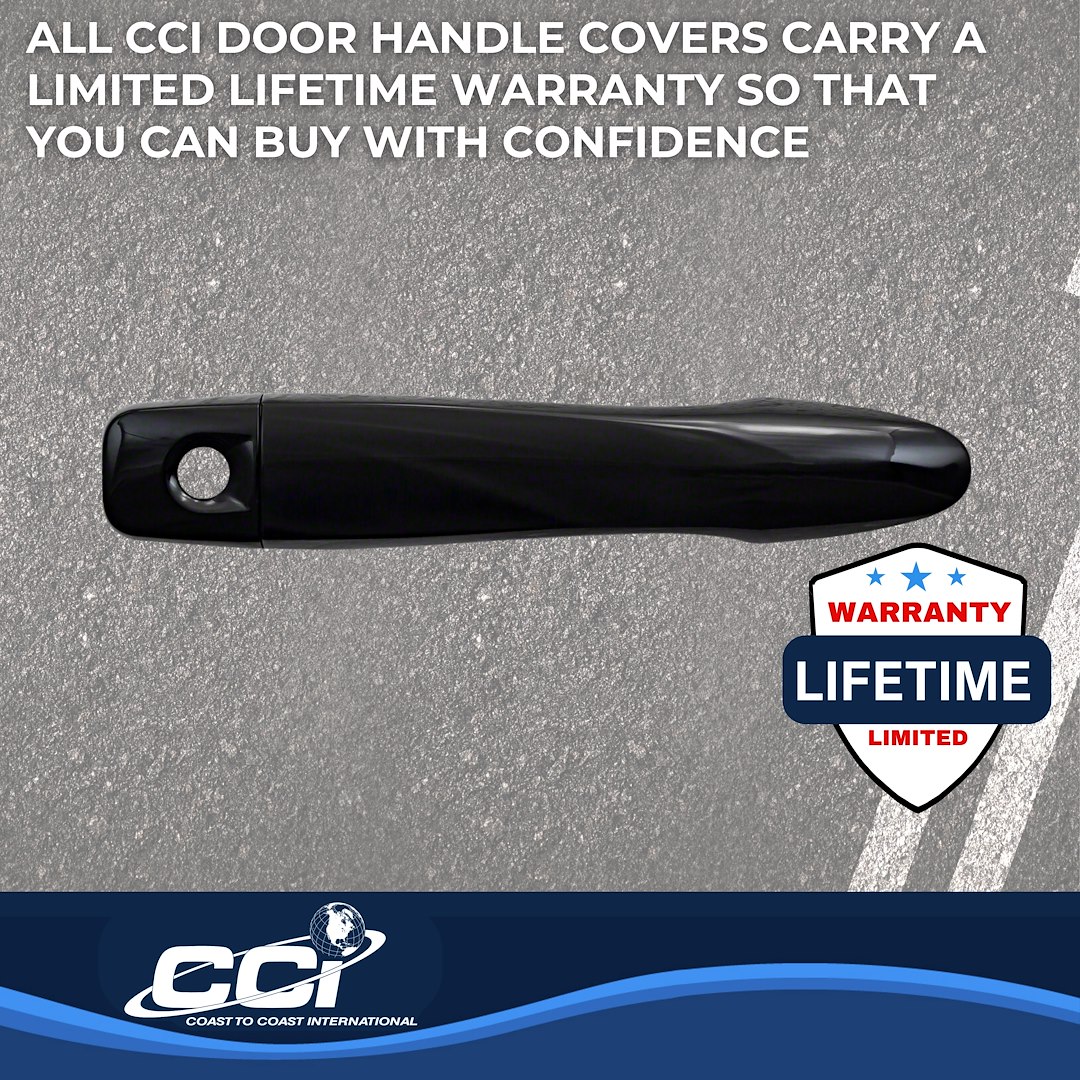 Coast to Coast Exterior Door Handle Cover, Gloss Black, ABS Plastic, Levers Only – CCIDH68524BBK