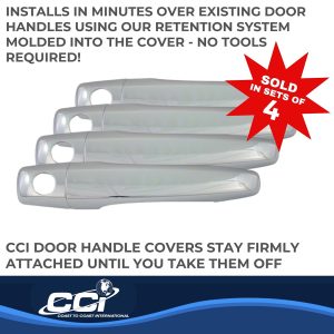 Coast to Coast Exterior Door Handle Cover, Chrome Plated, ABS Plastic, Levers Only – CCIDH68526B