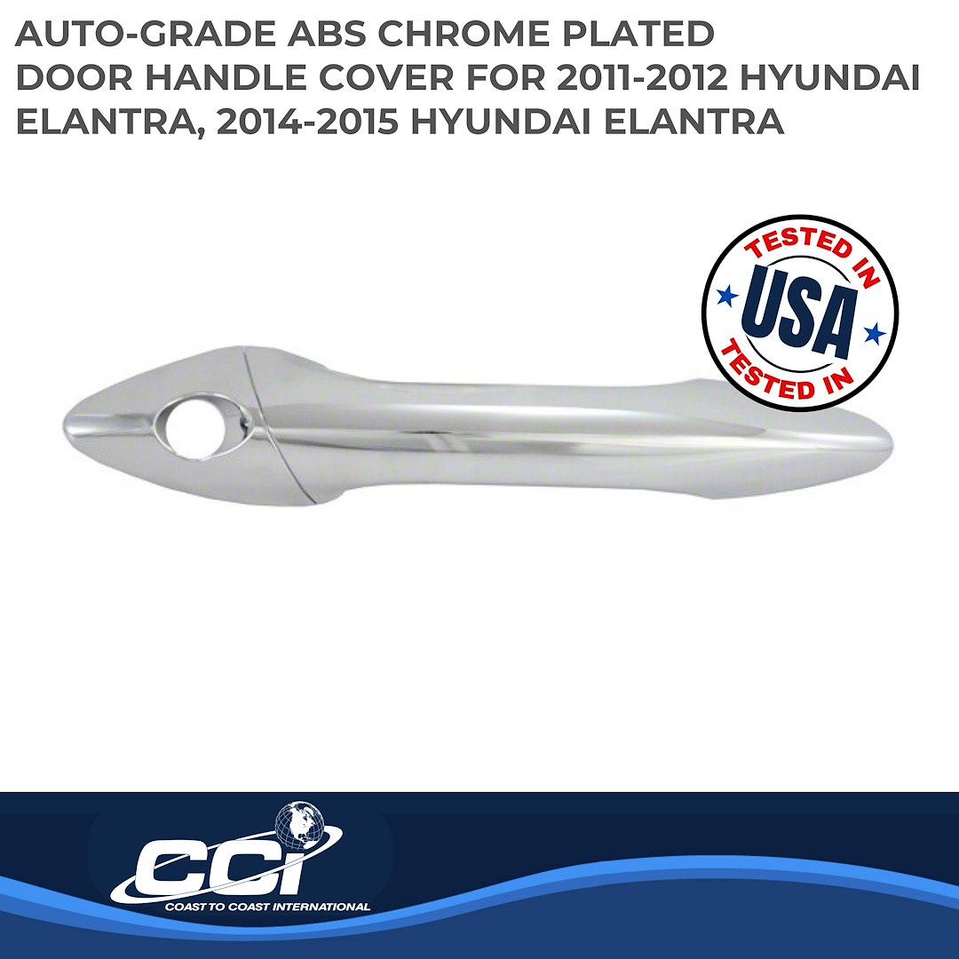 Coast to Coast Exterior Door Handle Cover, Chrome Plated, ABS Plastic, With Door Handle Trim, Without Passenger Side Keyhole – CCIDH68558B