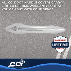 Coast to Coast Exterior Door Handle Cover, Chrome Plated, ABS Plastic, With Door Handle Trim, Without Passenger Side Keyhole – CCIDH68558B