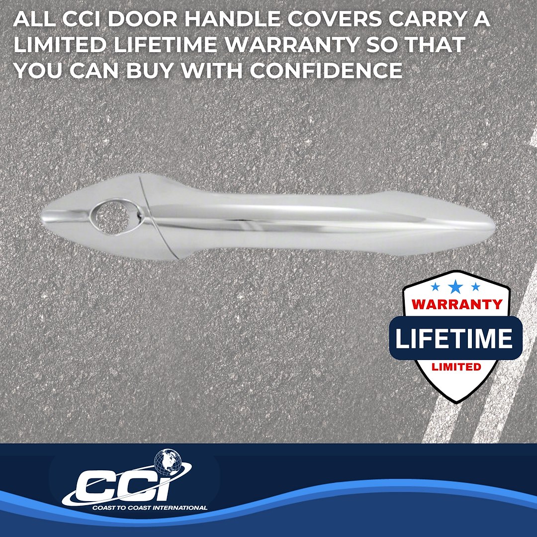 Coast to Coast Exterior Door Handle Cover, Chrome Plated, ABS Plastic, With Door Handle Trim, Without Passenger Side Keyhole – CCIDH68558B
