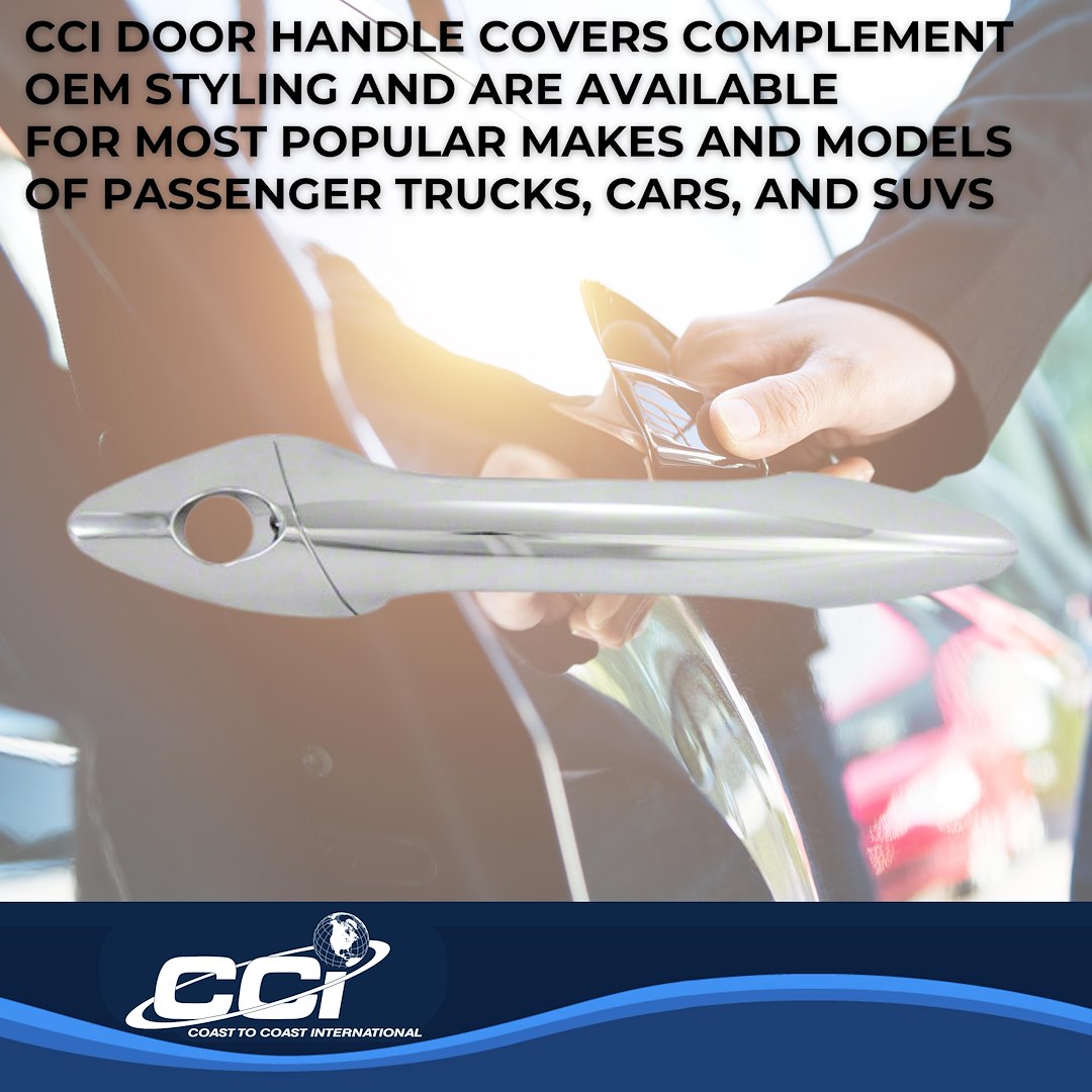 Coast to Coast Exterior Door Handle Cover, Chrome Plated, ABS Plastic, With Door Handle Trim, Without Passenger Side Keyhole – CCIDH68558B