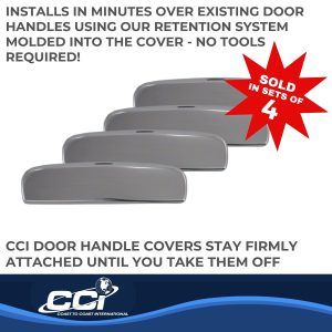 Coast to Coast Exterior Door Handle Cover, Chrome Plated, ABS Plastic, Without Door Handle Trim, Compatible with Smart Key – CCIDH68559S
