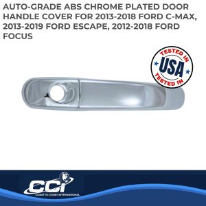 Coast to Coast Exterior Door Handle Cover, Chrome Plated, ABS Plastic, Without Door Handle Trim, Without Keyhole – CCIDH68562B