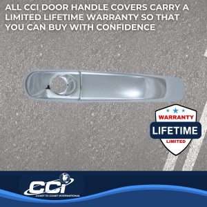 Coast to Coast Exterior Door Handle Cover, Chrome Plated, ABS Plastic, Without Door Handle Trim, Without Keyhole – CCIDH68562B