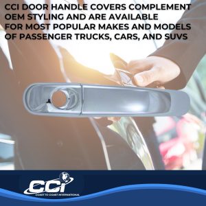 Coast to Coast Exterior Door Handle Cover, Chrome Plated, ABS Plastic, Without Door Handle Trim, Without Keyhole – CCIDH68562B