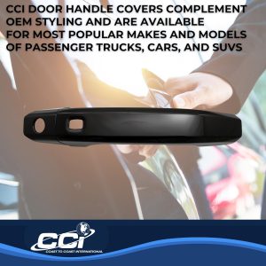 Coast to Coast Exterior Door Handle Cover, Black, ABS Plastic, With Door Handle Trim, Without Passenger Side Keyhole – CCIDH68565BLK