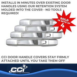 Coast to Coast Exterior Door Handle Cover, Chrome Plated, ABS Plastic, With Door Handle Trim – CCIDH68565S