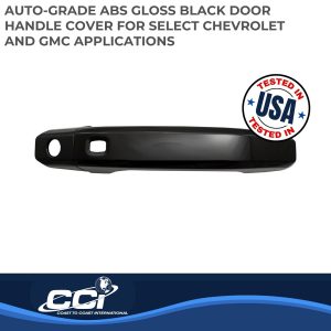 Coast to Coast Exterior Door Handle Cover, Black, ABS Plastic, With Door Handle Trim – CCIDH68565SBK
