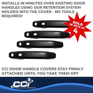 Coast to Coast Exterior Door Handle Cover, Black, ABS Plastic, With Door Handle Trim – CCIDH68565SBK