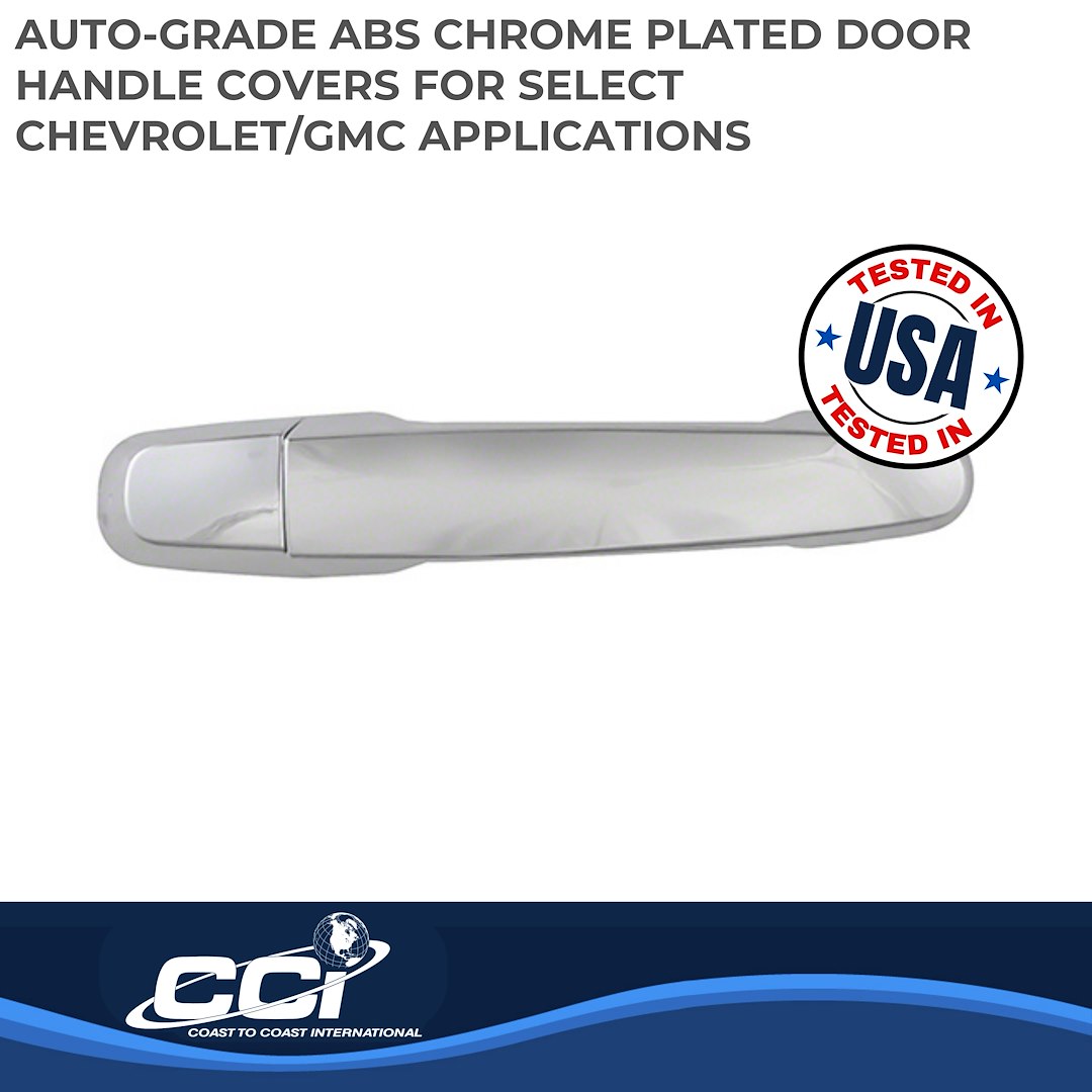 Coast to Coast Exterior Door Handle Cover, Chrome Plated, ABS Plastic, With Door Handle Trim – CCIDH68566S4
