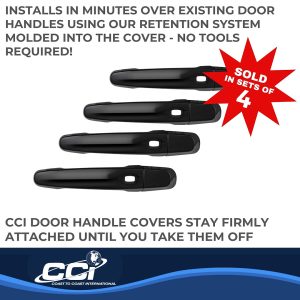 Coast to Coast Exterior Door Handle Cover, Gloss Black, ABS Plastic, With Door Handle Trim – CCIDH68566S4B
