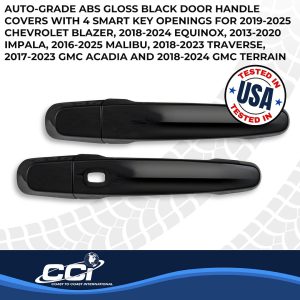 Coast to Coast Exterior Door Handle Cover, Gloss Black, ABS Plastic, Without Door Handle Trim – CCIDH68566SBK