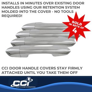 Coast to Coast Exterior Door Handle Cover, Chrome Plated, ABS Plastic, With Door Handle Trim – CCIDH68567B
