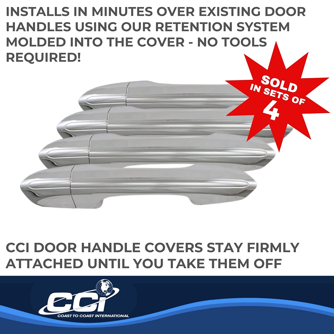 Coast to Coast Exterior Door Handle Cover, Chrome Plated, ABS Plastic, With Door Handle Trim – CCIDH68567B