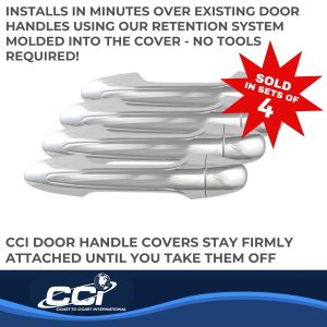 Coast to Coast Exterior Door Handle Cover, Chrome Plated, ABS Plastic, With Door Handle Trim – CCIDH68568B