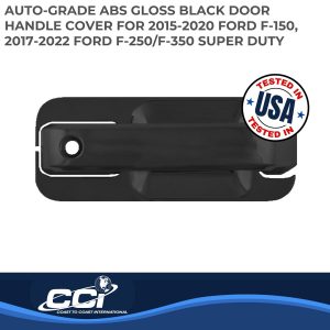 Coast to Coast Exterior Door Handle Cover, Black, ABS Plastic, With Door Handle Trim – CCIDH68570BBK