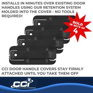 Coast to Coast Exterior Door Handle Cover, Black, ABS Plastic, With Door Handle Trim – CCIDH68570BBK