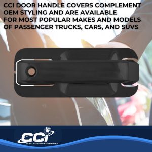 Coast to Coast Exterior Door Handle Cover, Black, ABS Plastic, With Door Handle Trim – CCIDH68570BBK