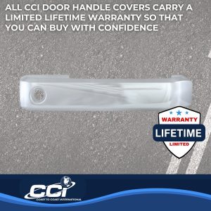 Coast to Coast Exterior Door Handle Cover, Chrome Plated, ABS Plastic, Lever Only, With Driver Side/ Without Passenger Side Keyhole – CCIDH68570C